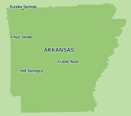 Arkansas clickable map