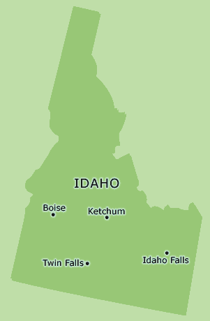 Idaho clickable map