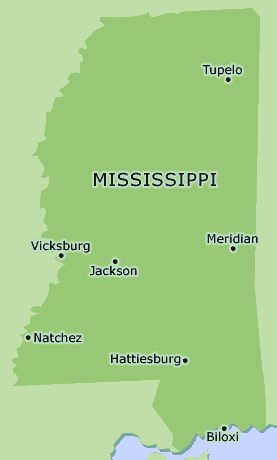 Mississippi clickable map