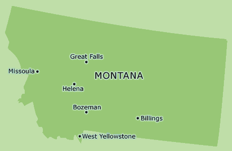 Montana clickable map