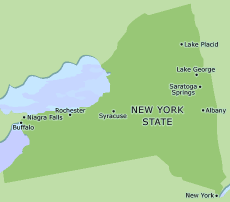 New York State clickable map