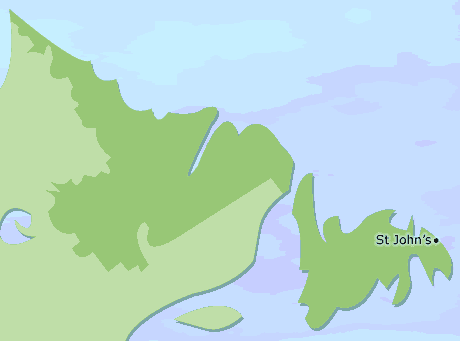 Newfoundland clickable map