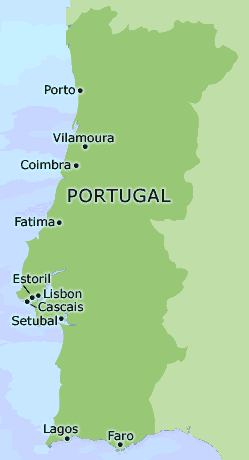 Portugal clickable map