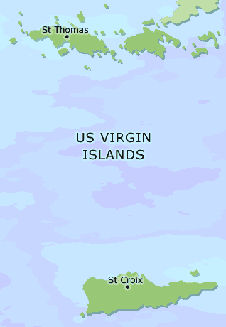 US Virgin Islands clickable map