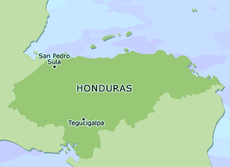 Honduras clickable map